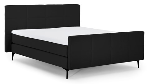 Boxspring Attraktiv Trendik vlak met gestoffeerd matras, black