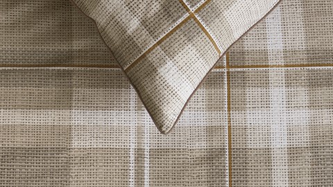 Dekbedovertrek Tartan Check, sand