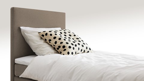 Boxspring Cisano vlak met gestoffeerd matras, taupe