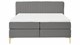 Boxspring Ruby vlak met gestoffeerd matras, zinc