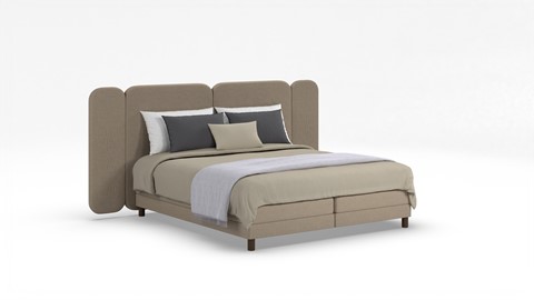 Elektrische boxspring Ridge met Kårlsson Excellence matras, beige