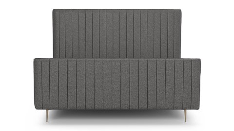 Bed Ruby linen touch, dark grey