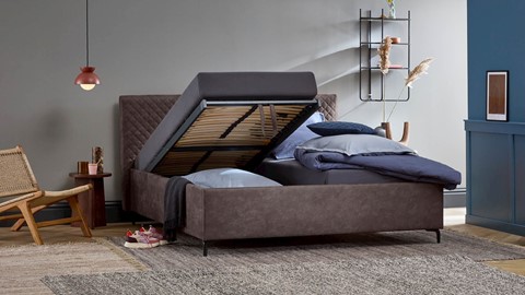 Opbergbed Diamond, darkbrown