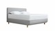 TEMPUR® Bed Arc met hoofdbord Form, vlakke schotelbodem en Pro matrassen, Stone