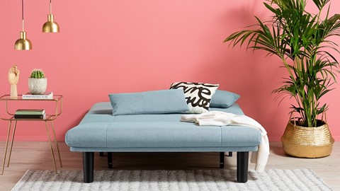 Slaapbank Chicago, blauw/groen