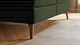 Boxspring Attraktiv Lykka vlak met gestoffeerd matras, green