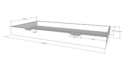 Slaaplade Dallas, eik