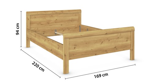Bed Elba, rustiek eiken