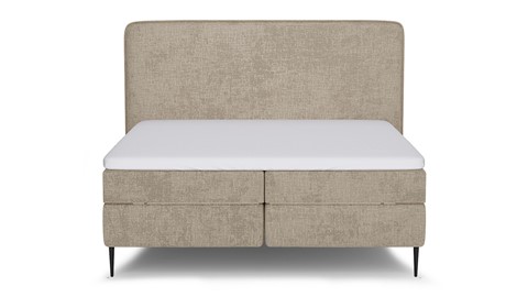 Boxspring Quartz - Velvet motif, beige