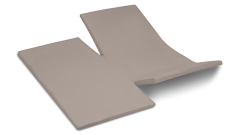 Hoeslaken Jersey splittopper, taupe