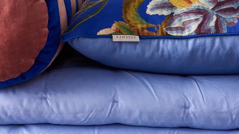 Sprei Ruth, lavendelblauw