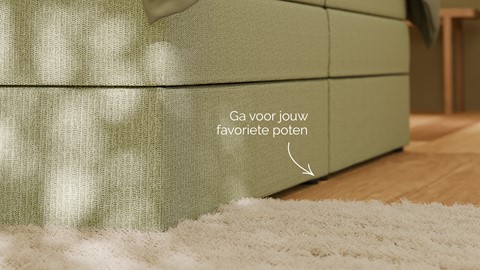 Opbergboxspring Jade - Bold touch, green