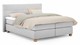 Boxspring Solid Lina vlak met gestoffeerd matras, light grey