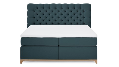 Boxspring Unik Elit vlak met gestoffeerd matras, teal