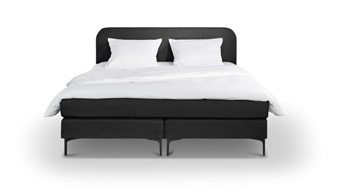 Box Manchester met gestoffeerd matras, zwart