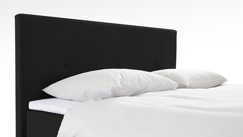 Boxspring Invito vlak met gestoffeerd matras, zwart