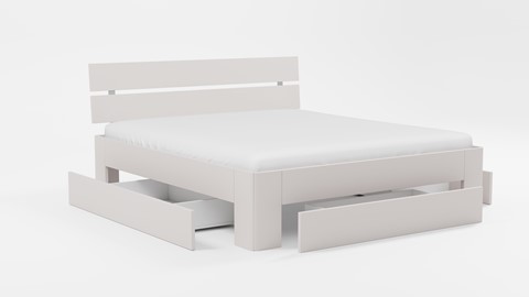 Bed Fresh 500 met hoofdbord en 3 opbergladen Bed Fresh 500 met hoofdbord en 3 opbergladen