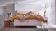 Boxspring Ruby vlak met gestoffeerd matras, pale