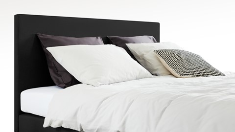 Boxspring Cisano vlak met Easy Pocket matras, zwart