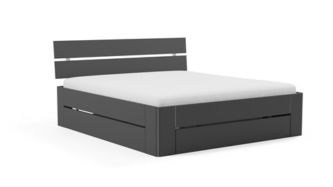 Bed Fresh 500 met hoofdbord en 3 opbergladen, antraciet