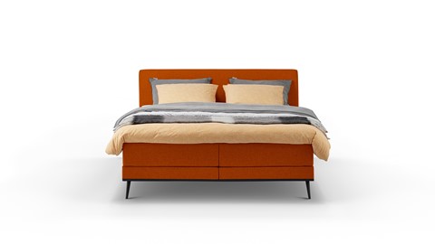 Boxspring Viggo vlak met gestoffeerd matras, adore goud