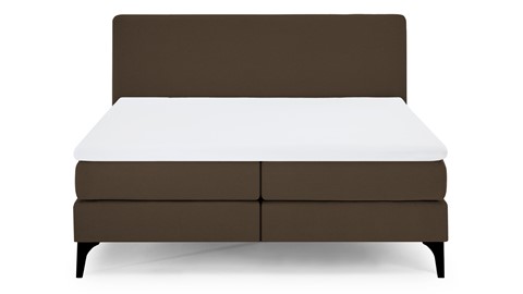 Boxspring Attraktiv Lykka vlak met gestoffeerd matras, cappuccino