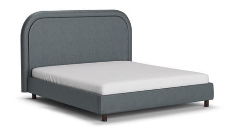 Bed Amber velvet glow, grey blue