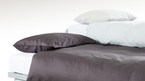 Bed met onderschuifbed Doppia, zilver