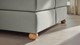 Boxspring Solid Lina vlak met gestoffeerd matras, light grey