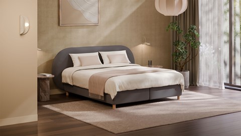 Boxspring Flow - Warm wool, dark grey