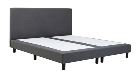 Boxspring Cisano vlak zonder matras, donkergrijs