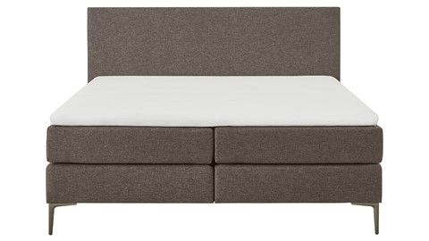 Boxspring Emerald vlak met gestoffeerd matras, liver