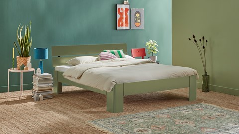 Bed Fresh met hoofdbord, rietgroen