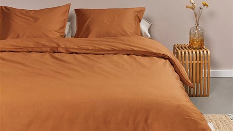 Dekbedovertrek Cotton Uni, orange