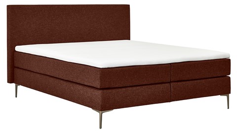 Boxspring Emerald vlak met gestoffeerd matras, copper