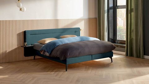 Boxspring Element Hallbar vlak met Balance matras, teal