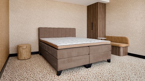 Hotelboxspring Suite met topper Luxury, beige