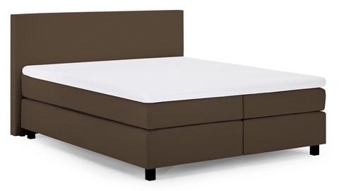 Boxspring Autentik Tunn vlak met gestoffeerd matras, cappuccino