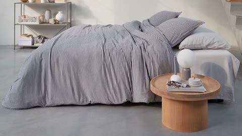 Dekbedovertrek Comfy Stripe, grey