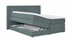 Opbergboxspring Pearl vlak met gestoffeerd matras, niagara