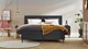 Boxspring Opal vlak met gestoffeerd matras, onyx