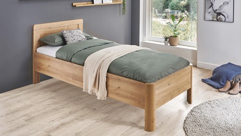 Bed Bienne Rondo, bianco eiche