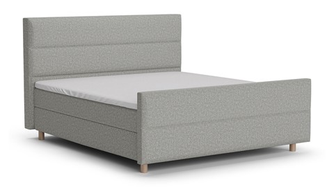 Boxspring Mica - Bold touch, ashgrey