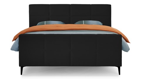 Boxspring Attraktiv Trendik vlak met gestoffeerd matras, black