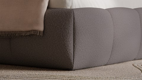 Bed Dune - Warm wool, dark grey