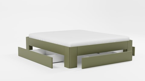 Bed Fresh 500 met 3 opbergladen, rietgroen