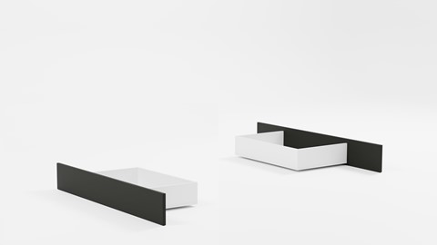 Set opbergladen bed Fresh hoogte 50 cm, zwart