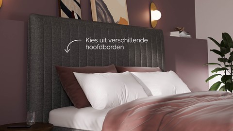 Bed Ruby linen touch, dark grey