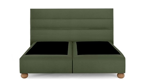 Boxspring Solid Lina vlak zonder matras, green