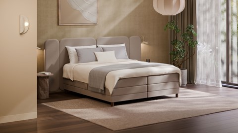 Elektrische boxspring Ridge, beige